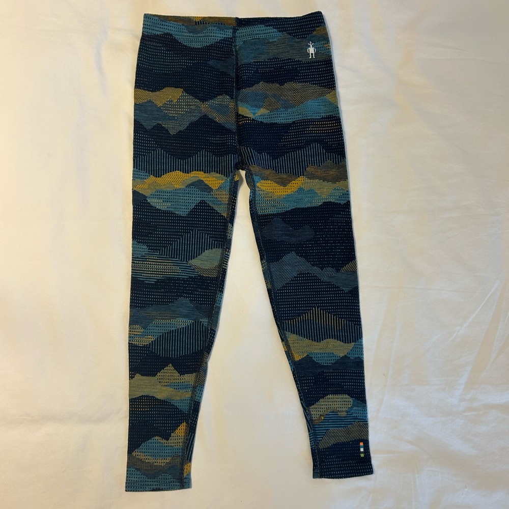 Smartwool Merino Wool 250 Bottom - Kids' Medium Blueberry Mountain Scape